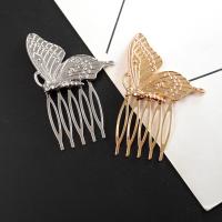 Decorative Hair Combs, Tibetan Style, Butterfly, plated, fashion jewelry & for woman, more colors for choice, 67x42mm, Sold By PC