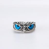 Zinc Alloy prst prsten, Zinek, s Sklo, Eagle, á, módní šperky & pro ženy, Prodáno By PC