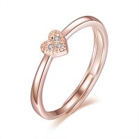 Brass δάχτυλο του δακτυλίου, Ορείχαλκος, με Τεχνητό διαμάντι, Καρδιά, επιχρυσωμένο, για τη γυναίκα, περισσότερα χρώματα για την επιλογή, νικέλιο, μόλυβδο και κάδμιο ελεύθεροι, 2mm, Sold Με PC