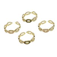 Brass Cuff Finger Ring, Lip, Adjustable & for woman & enamel, more colors for choice, 20x20x5mm, Sold By PC
