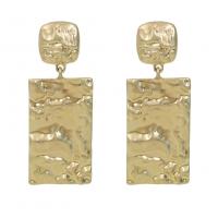 Tibetan Style Drop Earrings, plated, fashion jewelry & for woman & hammered, golden, Sold By Pair