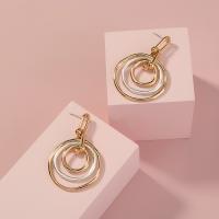 Tibetan Style Drop Earrings, gold color plated, fashion jewelry & for woman, golden, Sold By Pair