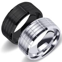 Titanium Steel Finger Ring polished & for man 8mm Sold By PC