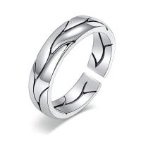 Žalvarinis Cuff Finger Ring, sidabro spalva padengtas, žmogui, sidabras, nikelio, švino ir kadmio nemokamai, 18x5mm, Pardavė PC