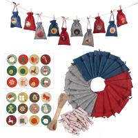 Saco de presentes de natal, Linho, Design de Natal & tamanho diferente para a escolha, vendido por Defina