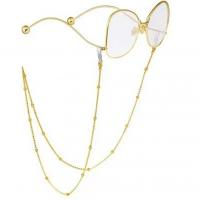Eisen Brillenkette, mit Silikon, plattiert, Anti-Skidding & für Frau, keine, verkauft per ca. 27.55 ZollInch Strang