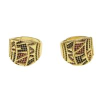 Cúbicos Circonia Micro Pave anillo de latón, metal, Ajustable & micro arcilla de zirconia cúbica & para mujer, dorado, 20x20x6mm, Vendido por UD