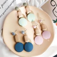 Acrylic Jewelry Earring with Zinc Alloy plated fashion jewelry & for woman Sold By Pair