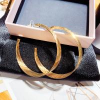 alliage de zinc boucle d'oreille cercle, Placage, bijoux de mode & pour femme, doré, Vendu par paire