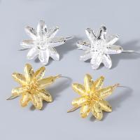 Zinc Alloy Drop Earrings Flower plated fashion jewelry & for woman Sold By Pair