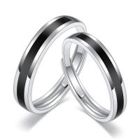 Brass Finger Ring with Epoxy Sticker silver color plated Unisex silver color nickel lead & cadmium free Sold By PC