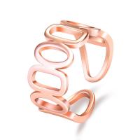 cobre Cuff Ring Finger, Padrão Geométrico, banhado, para mulher, Mais cores pare escolha, níquel, chumbo e cádmio livre, 17x9mm, vendido por PC