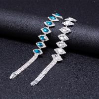 Rhinestone Bracelet, Brass, with Rhinestone, plated, for woman, more colors for choice, Length:18.7 cm, Sold By PC