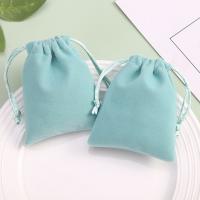 Jewelry Pouches Bags Velveteen blue Sold By PC
