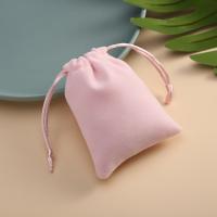 Jewelry Pouches Bags, Velveteen, different size for choice, pink, Sold By PC