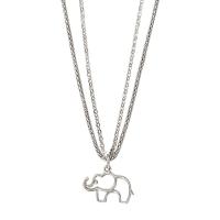 925 Sterling Silver Necklaces with 1.97inch extender chain Elephant for woman nickel lead & cadmium free Length Approx 16.93 Inch Sold By PC