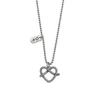 Серебряное ожерелье, 925 пробы, с 1.97inch наполнитель цепи, Сердце, Женский, не содержит никель, свинец, длина:Приблизительно 15.75 дюймовый, продается PC