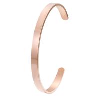 Stainless Steel Cuff Bangle, plated, for woman, more colors for choice, 6mm, 10PCs/Lot, Sold By Lot
