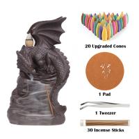 Backflow Incense Burner, Purple Clay, plated, for home and office & durable, 174x107x101mm, Sold By PC