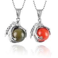 Natural Gemstone Necklace Zinc Alloy with Gemstone platinum color plated & for woman nickel lead & cadmium free Length 17.72 Inch Sold By PC