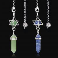 Zinc Alloy Pendulum with Gemstone platinum color plated nickel lead & cadmium free Length 7.28 Inch Sold By PC