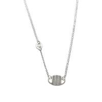 925 Sterling Silver Necklaces with 1.97inch extender chain silver color plated for woman nickel lead & cadmium free Length Approx 15.75 Inch Sold By PC