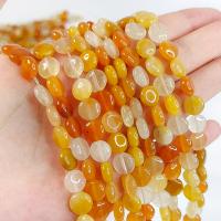 Lighter Imperial Jade Beads Flat Round DIY reddish orange Sold Per 38 cm Strand