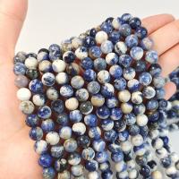 Grânulos de Sodalita, Roda, DIY, azul, vendido para 38 cm Strand