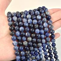 Natural Sodalite Beads Round DIY blue Sold Per 38 cm Strand