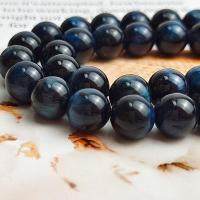 Natural Tiger Eye Beads, Round, DIY, blue, Sold Per 38 cm Strand