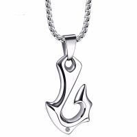 Titanium Steel Necklace with 3mm extender chain Anchor plated box chain & for man Length Approx 600 mm Sold By PC