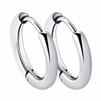 Titanium Steel Huggie Hoop Earring plated & for man 2.50mm Sold By PC