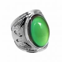 Enamel Mood Finger Ring, liga de zinco, with acrilico, Águia, platinado, para o homem & esmalte sensor, cores misturadas, vendido por PC