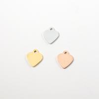 Stainless Steel Heart Pendants plated DIY Approx 1.6mm Sold By PC