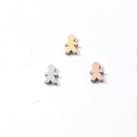 Stainless Steel Beads, Boy, plated, DIY, more colors for choice, 6x3x8mm, Hole:Approx 2mm, Sold By PC