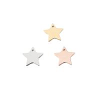 Stainless Steel Pendants Star plated DIY Approx 1.5mm Sold By PC