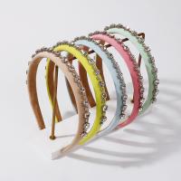 Hair Bands Zinc Alloy with Cloth for woman & with rhinestone nickel lead & cadmium free Sold By PC