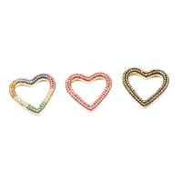 Cubic Zirconia Micro Pave Brass Pendant, Heart, micro pave cubic zirconia, more colors for choice, 23x25x4mm, Sold By PC