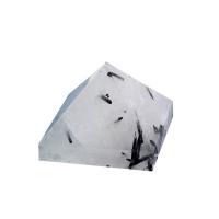 Quartz rutile noir Décoration pyramide, Pyramidal, poli, couleurs mélangées, Vendu par PC