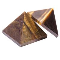 Tiger Eye Pyramid Decoration, Pyramidal, polished, mixed colors, Sold By PC