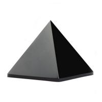 Obsidiana Decoração Pyramid, Piramidal, polido, preto, vendido por PC