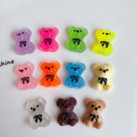 Fashion Resin Cabochons Bear candy style & enamel Sold By Bag