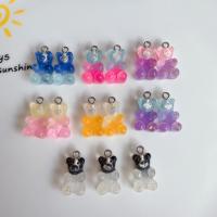Resin Pendant, Bear, candy style, more colors for choice, 15x10mm, 100PCs/Bag, Sold By Bag