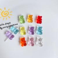 Resin Pendant, Acrylic, Bear, DIY & candy style, more colors for choice, 11x17mm, 100PCs/Bag, Sold By Bag