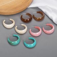 Acrylic Jewelry Earring Zinc Alloy with Acrylic fashion jewelry & for woman 33mm Sold By Pair