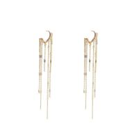 Fashion Fringe Earrings Zinc Alloy brass post pin plated for woman Sold By Pair