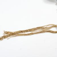 Mässing Chain Necklace, 24K guldpläterad, ormkedja & för människan, nickel, bly och kadmium gratis, 1x1mm, Såld Per Ca 17.5 inch Strand