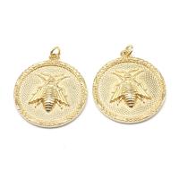 Brass Jewelry Pendants, Round, DIY, golden, 30x26x3mm, Sold By PC