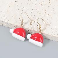 Weihnachten Ohrringe, Zinklegierung, mit Harz, Weihnachts-Design & Modeschmuck & für Frau, verkauft von Paar