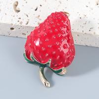Tibetan Style Brooches, Strawberry, fashion jewelry & for woman & enamel, Sold By PC
